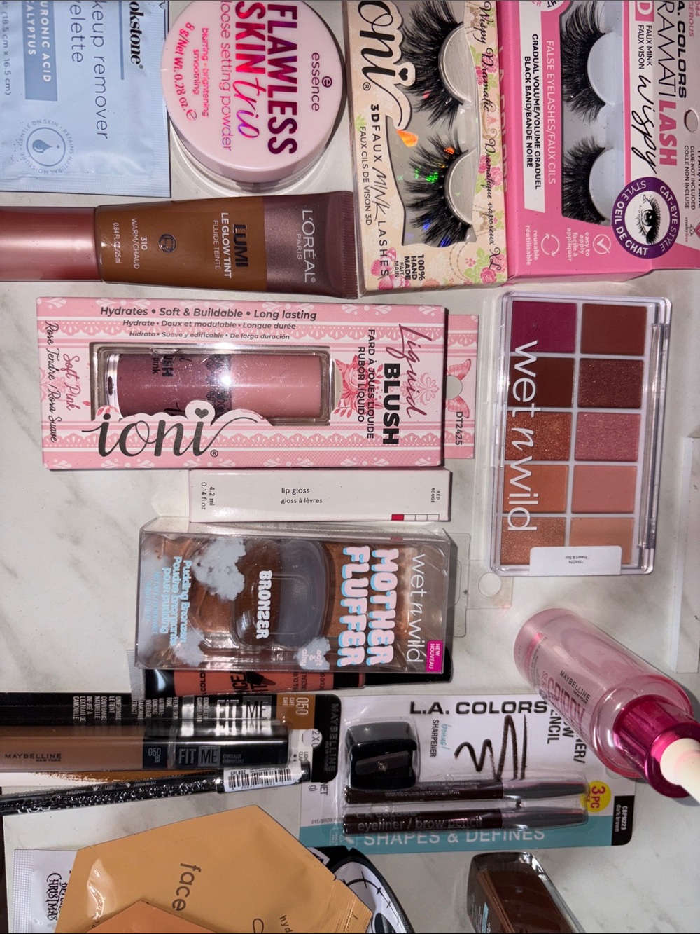 wet n wild eyeshadow + blush palette in rosy pink and warm brown tones